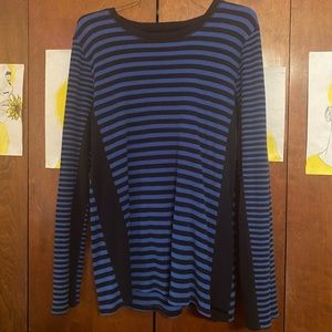 calvin klein striped long sleeve tee